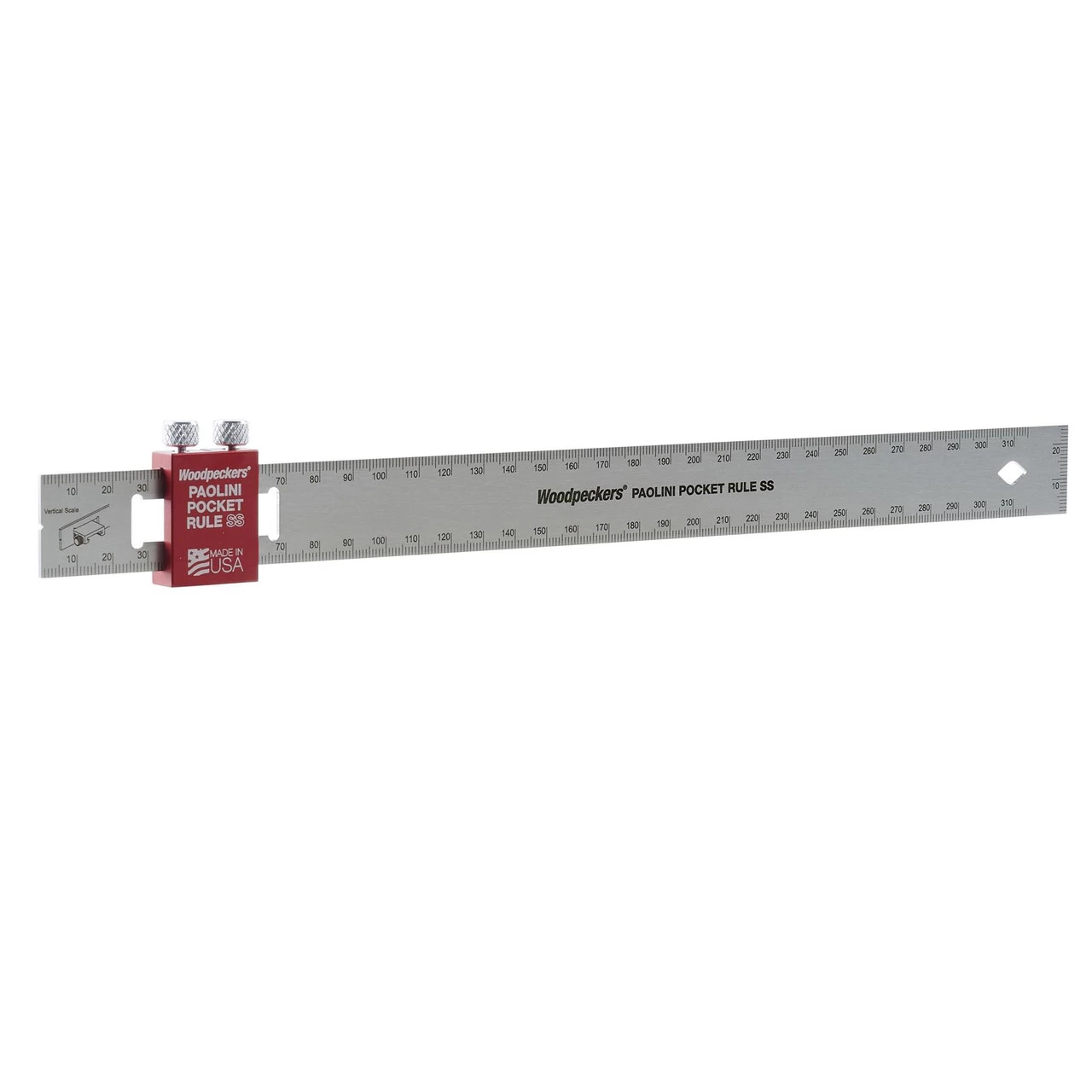 Woodpeckers Paolini Pocket Rule 300mm - Stainless Steel 3 Woodpeckers Paolini Pocket Rule 300mm - Stainless Steel