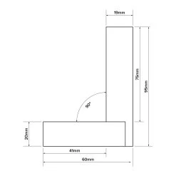 Verum Precision Engineer's Square - 75mm (3") -Tormek Store c31cb731 c46b 4f5f b455 c8485d3a4b1b 54301.1706621358