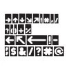 Milescraft Horizontal Symbol Template Set 1-1/2" & 2-1/2"